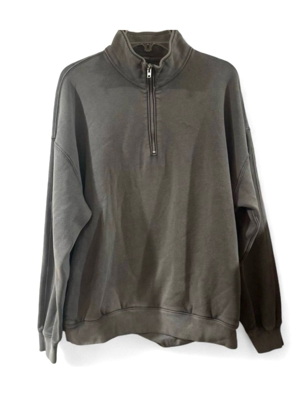 Abercrombie & Fitch Oversized Gray Quarter-Zip Soft Fleece Size Men’s Medium